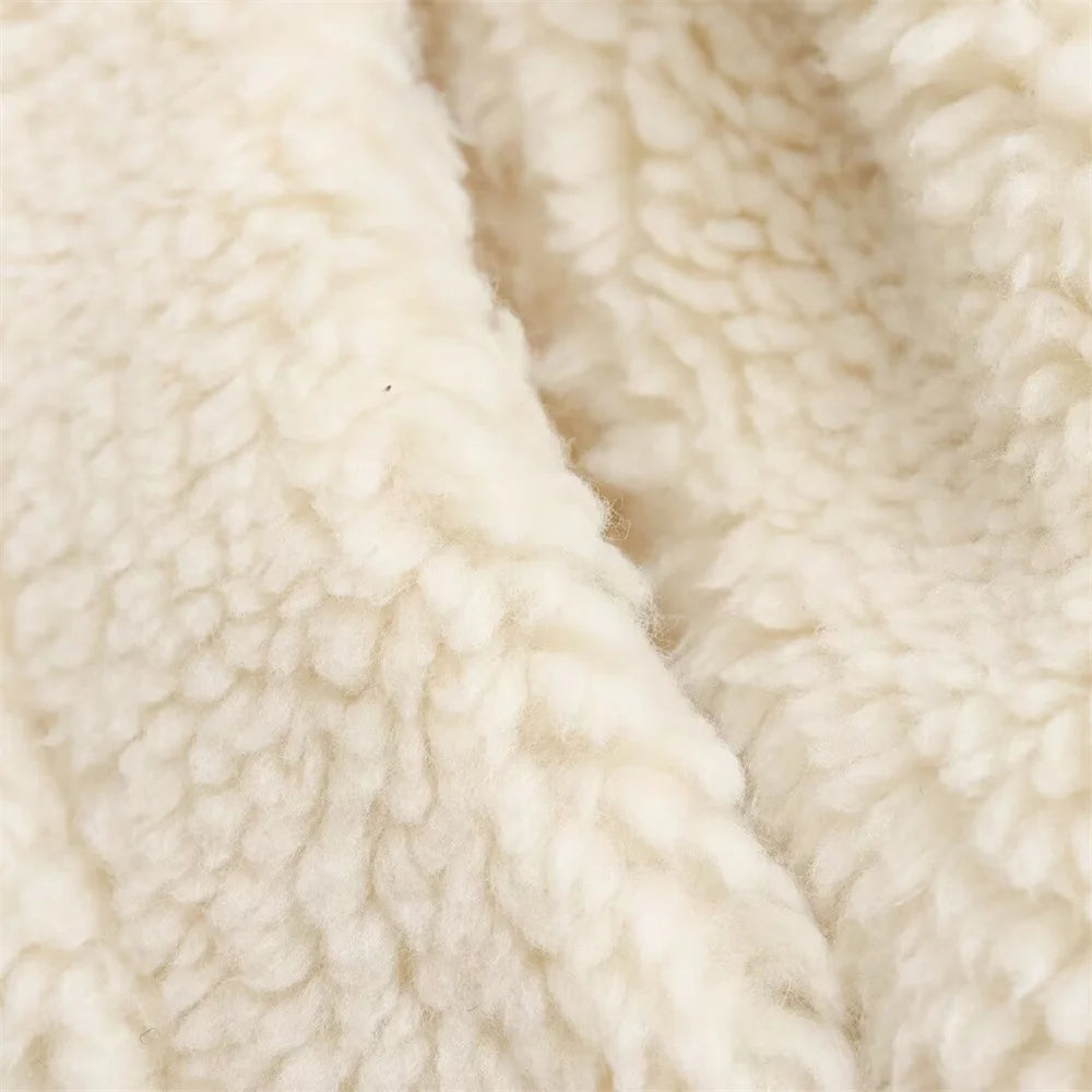 New Women's European Style Artificial Fur Effect Jacket Coat with Fur