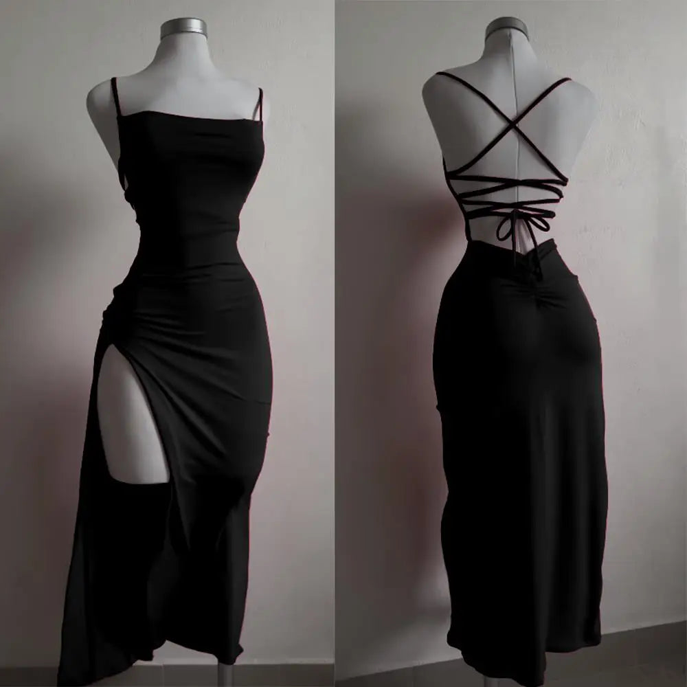 Halter Strap Bag Dress