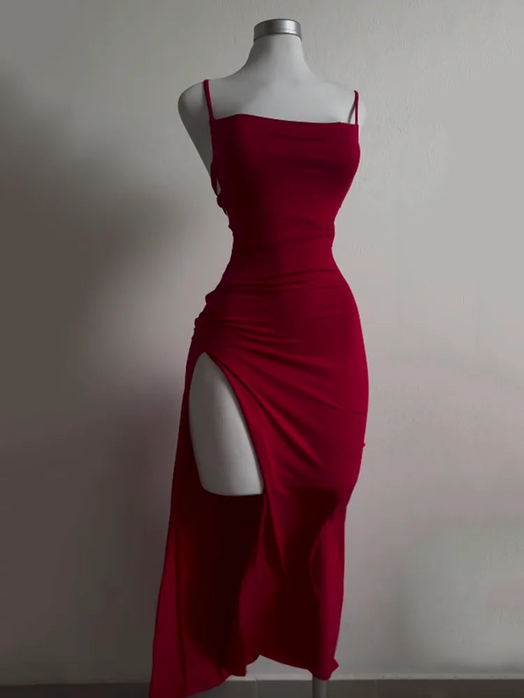 Halter Strap Bag Dress
