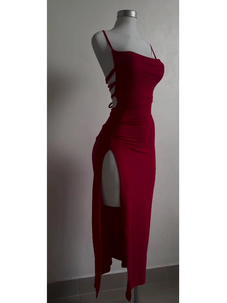 Halter Strap Bag Dress