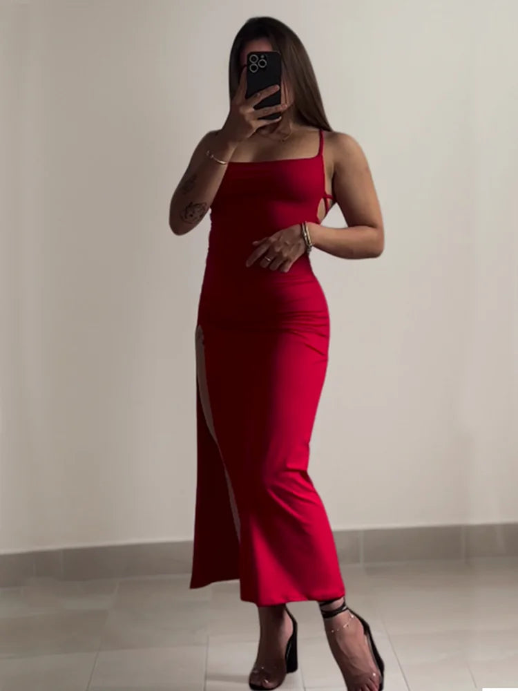 Halter Strap Bag Dress