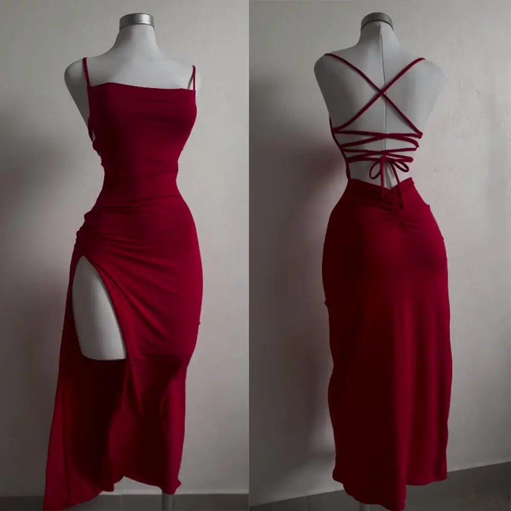 Halter Strap Bag Dress