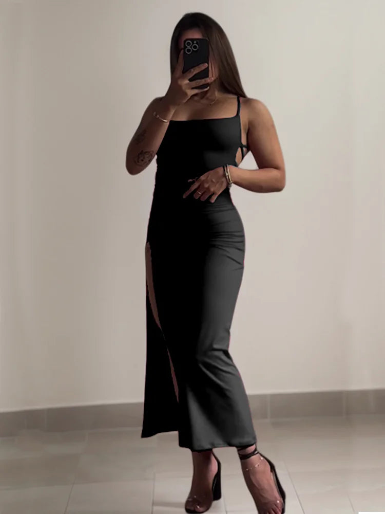 Halter Strap Bag Dress