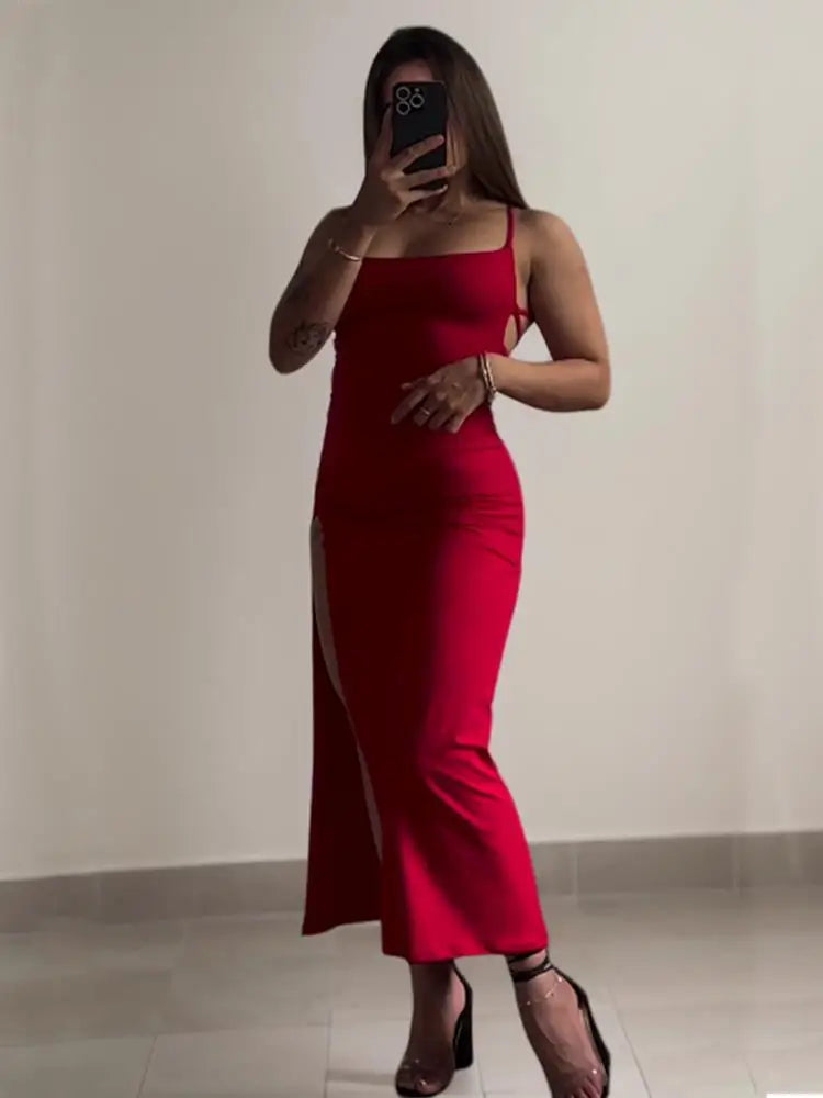 Halter Strap Bag Dress